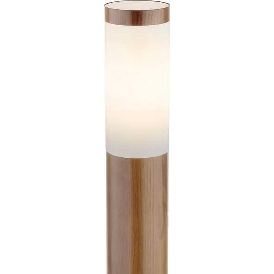 mutoni Lampe d'extérieur Boston inox 1xE27 aspect bois opale 13x13x110  