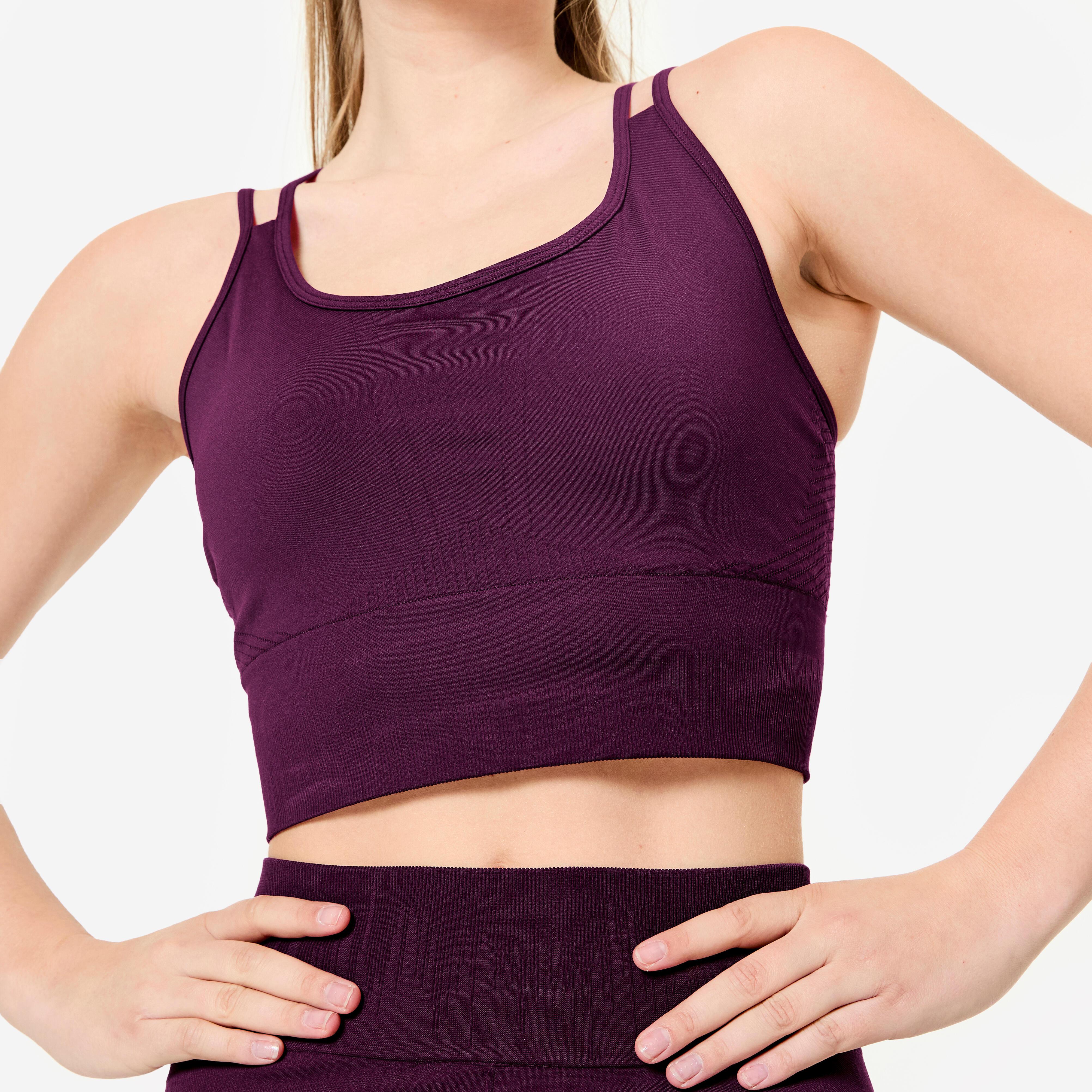 DECATHLON Reggiseno sportivo crop supporto leggero  