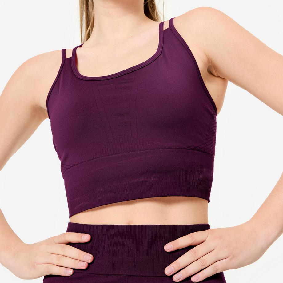 DECATHLON Reggiseno sportivo crop supporto leggero  