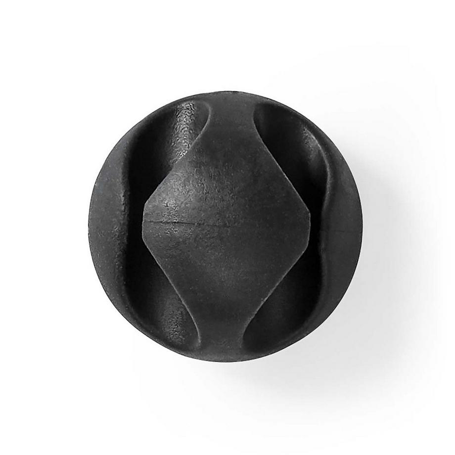 Nedis  Gestione dei cavi | Morsetto per cavi | Click and Go | 6 pz. | Numero di slot: 2 dischi | Spessore massimo del cavo: 5,3 mm | TPE | Nero 