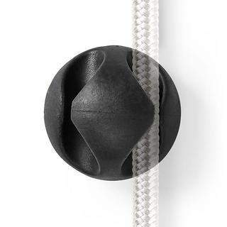 Nedis  Gestione dei cavi | Morsetto per cavi | Click and Go | 6 pz. | Numero di slot: 2 dischi | Spessore massimo del cavo: 5,3 mm | TPE | Nero 