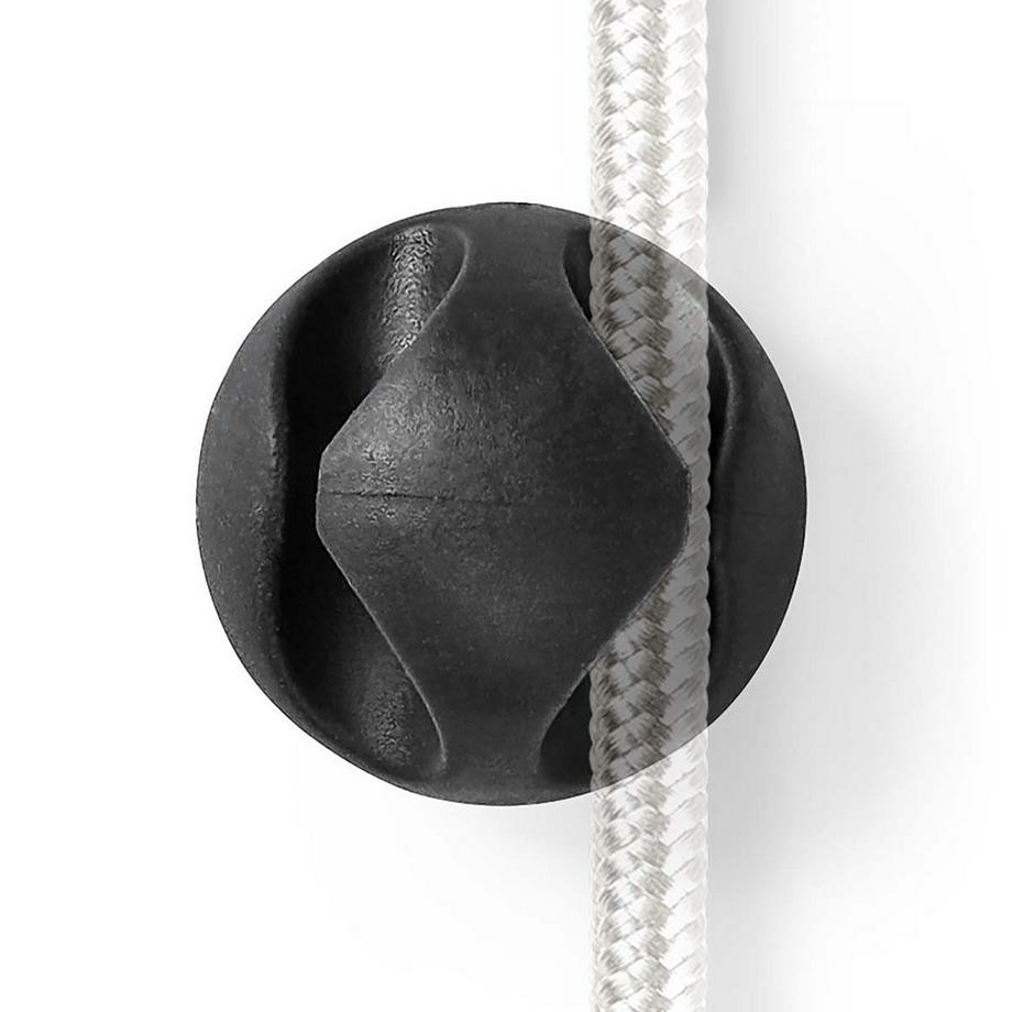 Nedis  Gestione dei cavi | Morsetto per cavi | Click and Go | 6 pz. | Numero di slot: 2 dischi | Spessore massimo del cavo: 5,3 mm | TPE | Nero 