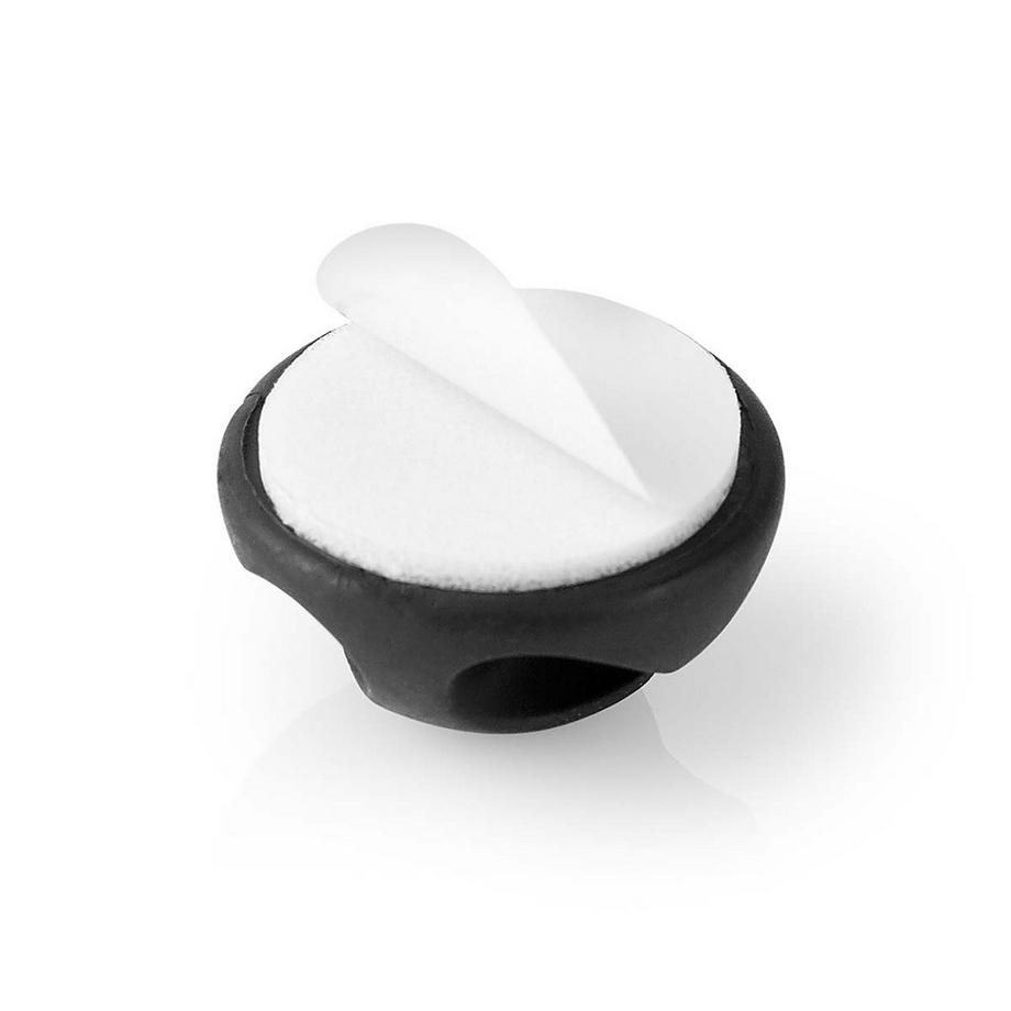 Nedis  Gestione dei cavi | Morsetto per cavi | Click and Go | 6 pz. | Numero di slot: 2 dischi | Spessore massimo del cavo: 5,3 mm | TPE | Nero 