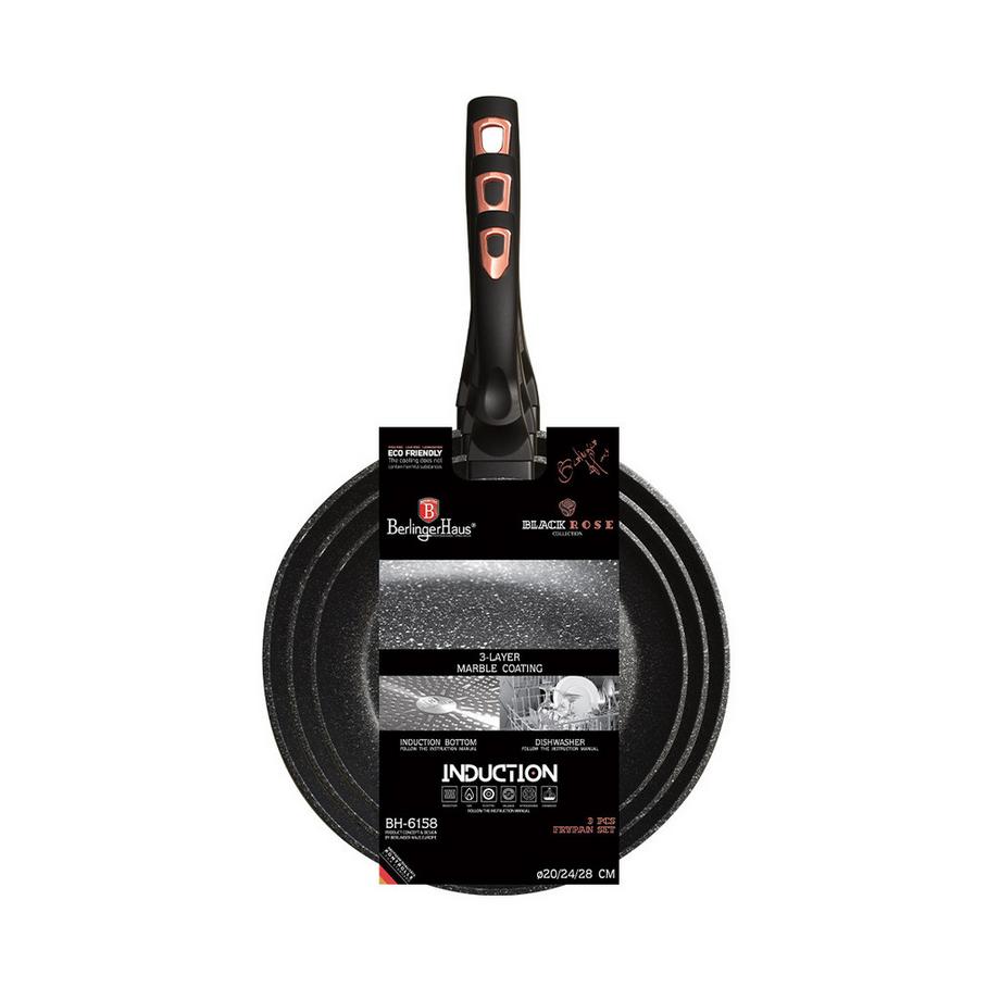 Berlinger Haus Bratpfannen Set  Ø 20/24/28cm Black Rose Edition  