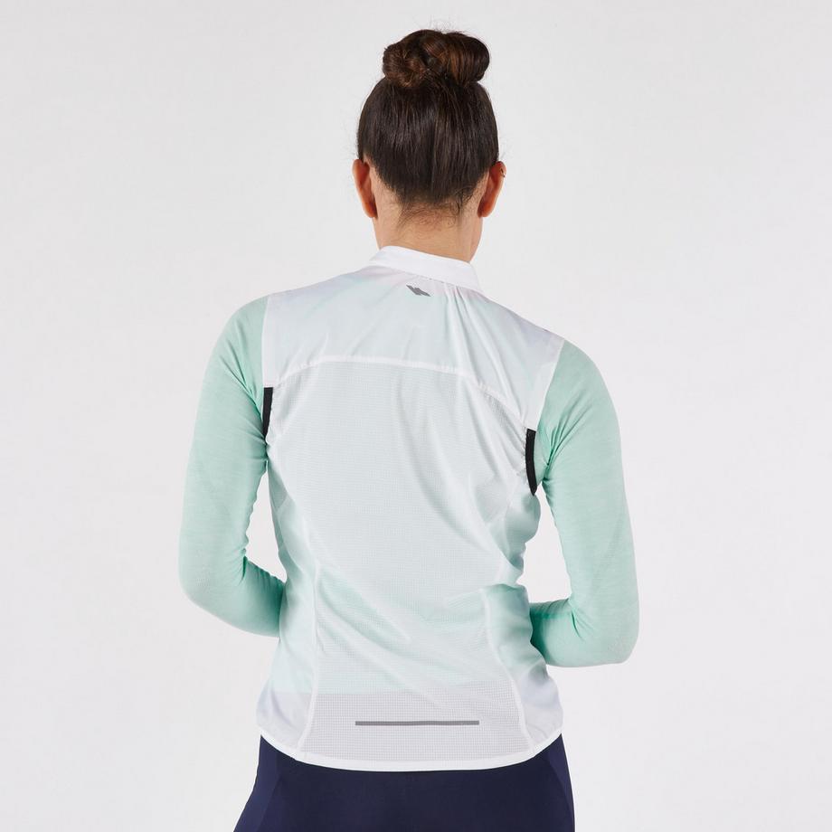 KIPRUN  Winddichte, ärmellose Laufjacke , Kiprun Run wind 500 Weiss 