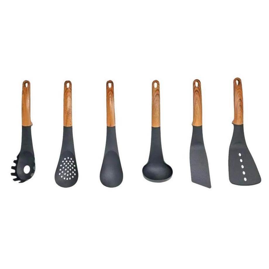 Northio  Küchenutensilien mit Ständer - Holz 