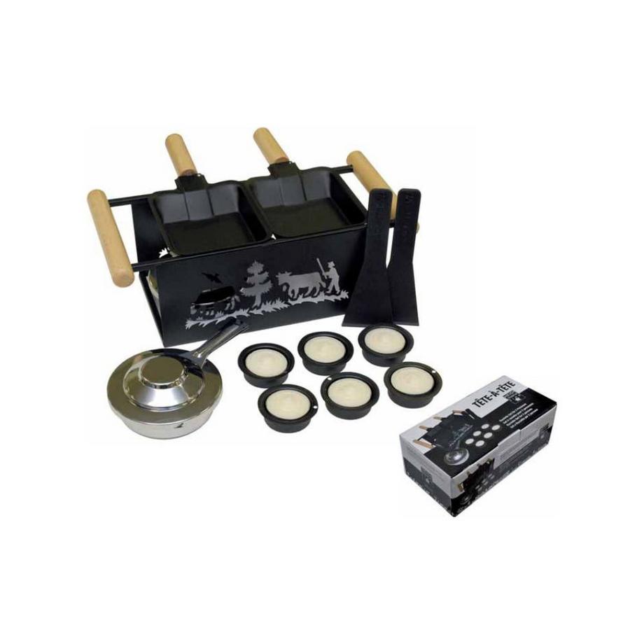 Heidi Cheese Line Heidi Cheese Line TÊTE-À-TÊTE dispositivo di fusione per raclette Nero  