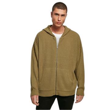 sweatshirt à capuche zippé en tricot