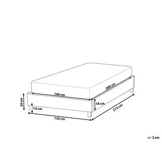 Beliani Bett mit Lattenrost aus Polyester Skandinavisch ROANNE  