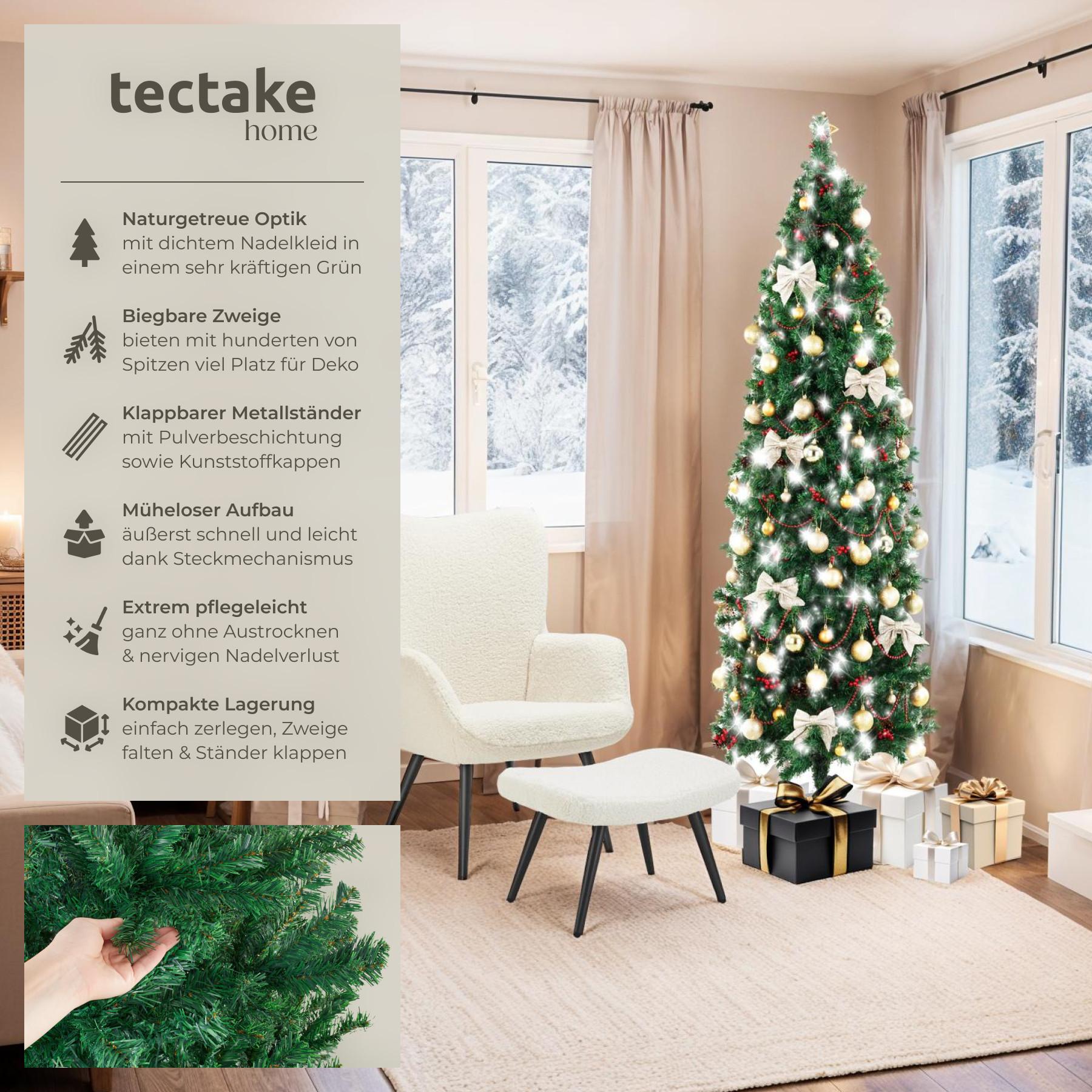 Tectake Sapin de Noël artificiel COMETE, aspect naturel  