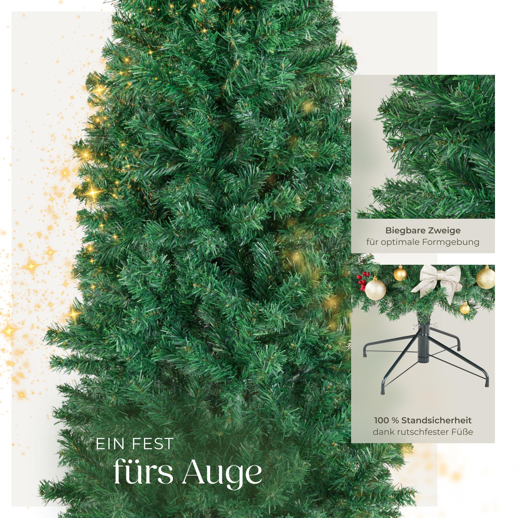 Tectake Sapin de Noël artificiel COMETE, aspect naturel  