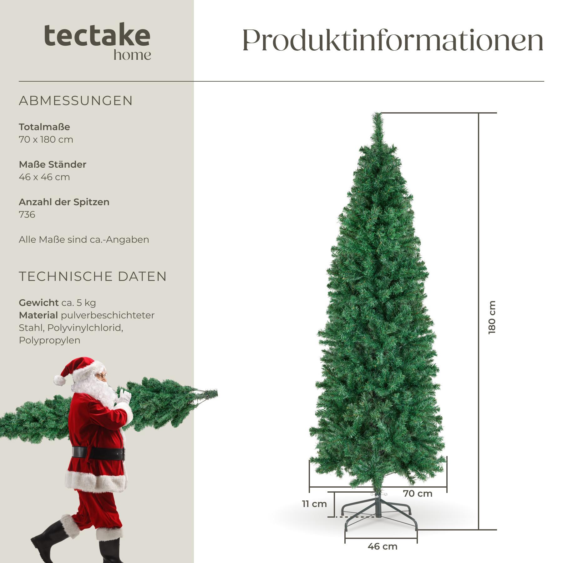 Tectake Künstlicher Weihnachtsbaum Comet, naturgetreue Optik  