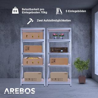 Arebos 2x Étagères pour charges lourdes  