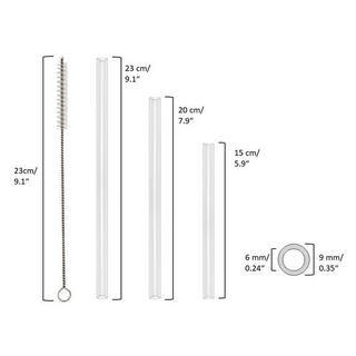 T&N  Paille en verre ((12 pailles, 4x15cm, 4x20cm, 4x23cm, droites) 