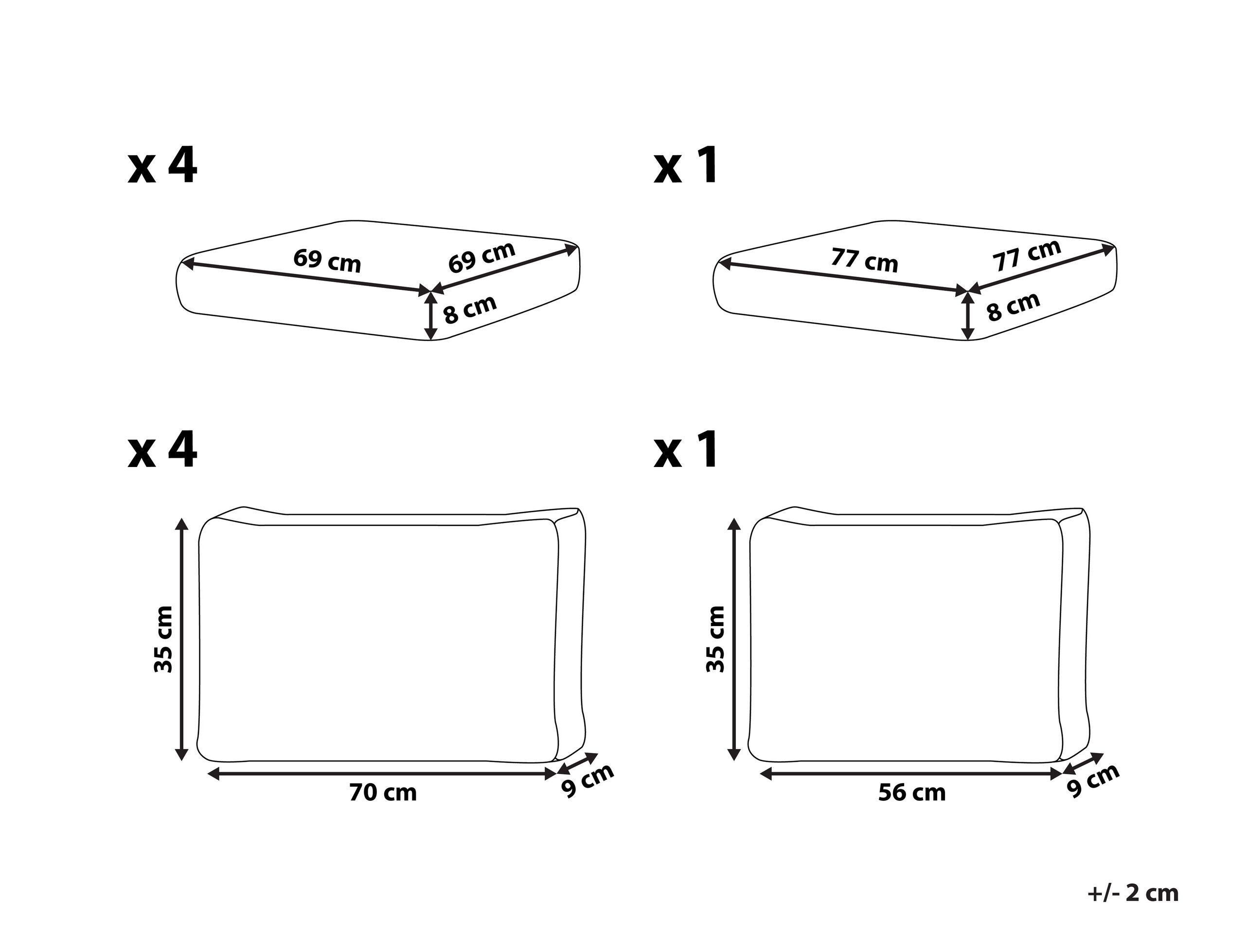 Beliani Set mit Kissenbezügen aus Polyester MESSINA  