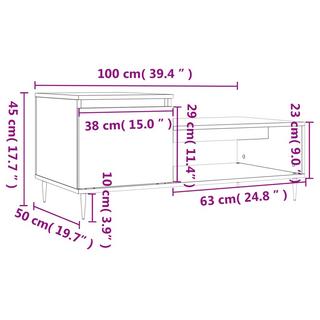 VidaXL Table basse bois d'ingénierie  