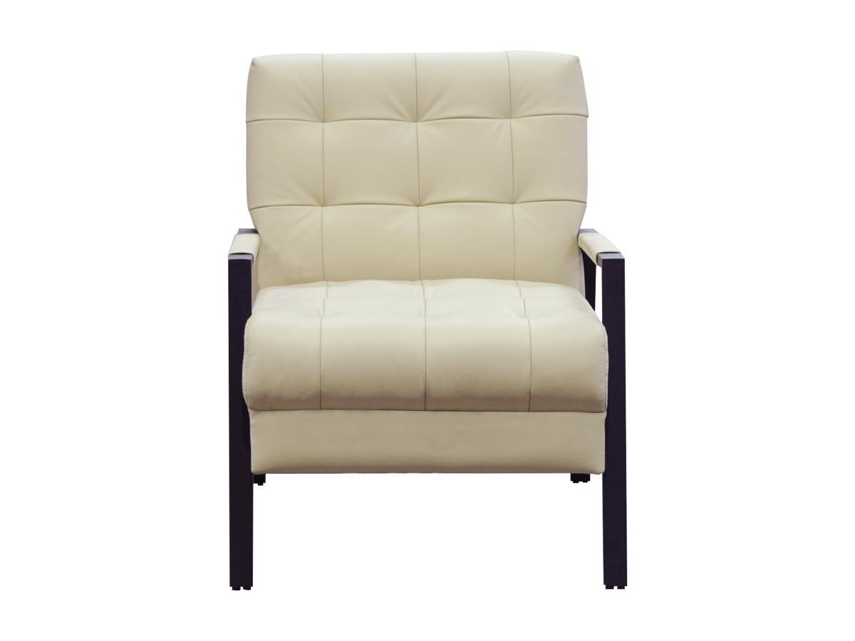 Vente-unique Fauteuil en cuir beige MARADI  