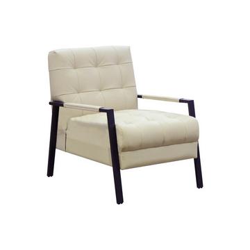 Fauteuil en cuir beige MARADI