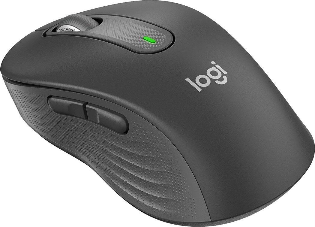 Logitech  Signature M650 - Maus - optisch - 5 Tasten - kabellos - Bluetooth, 2.4 GHz -  Logi Bolt USB-Receiver - Graphite 