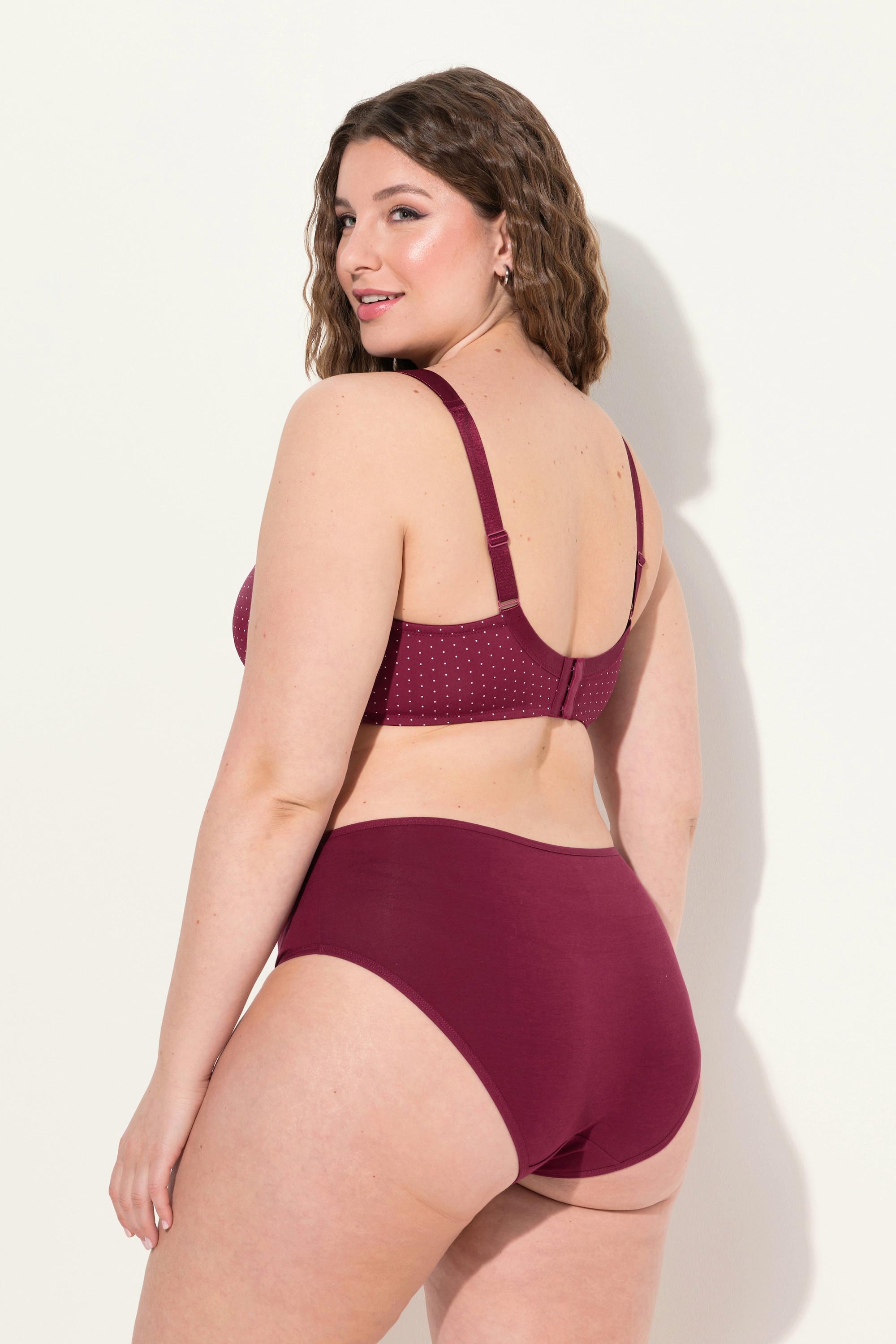 Ulla Popken Reggiseno con ferretto coppe morbide microfibra a pallini  