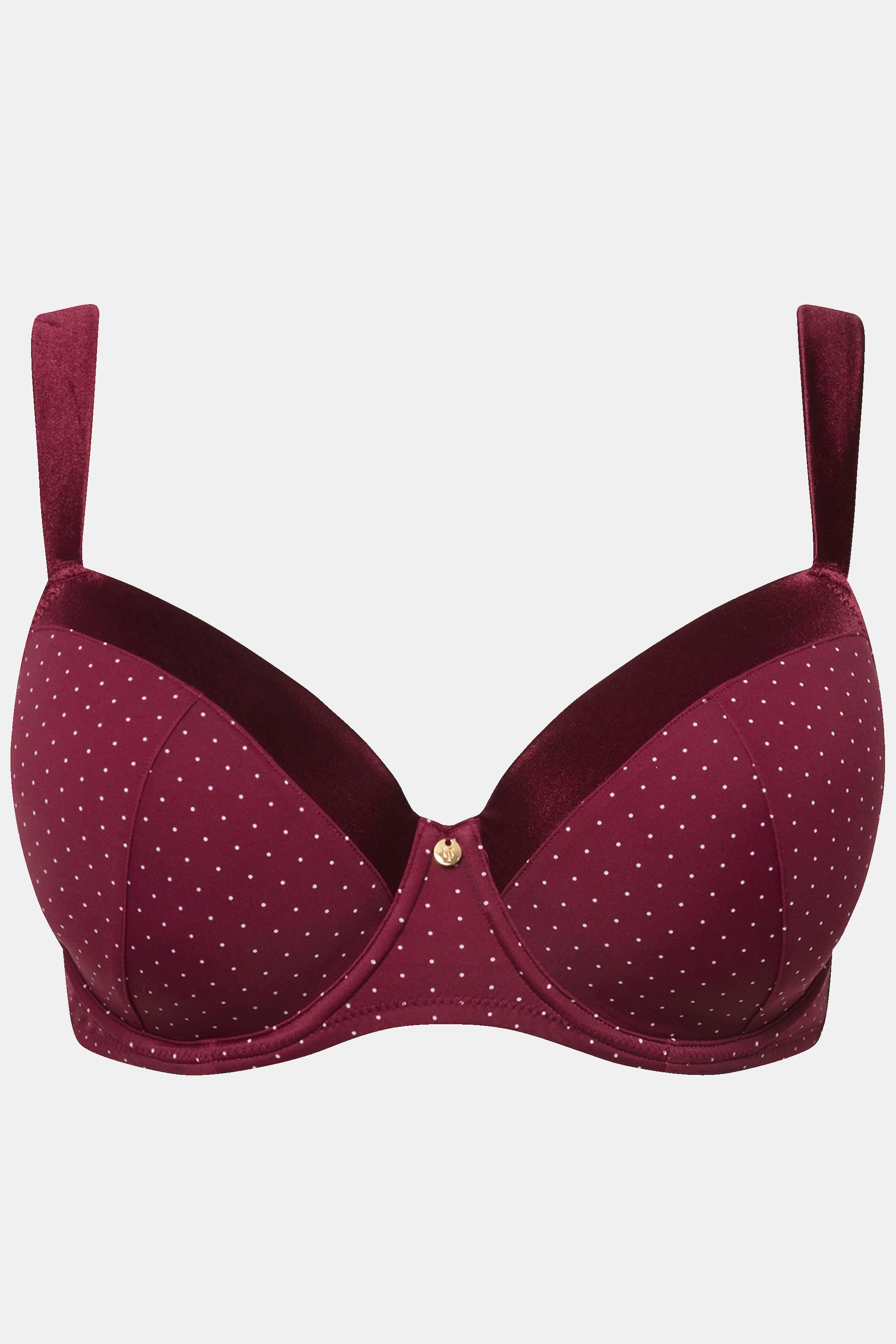 Ulla Popken Reggiseno con ferretto coppe morbide microfibra a pallini  