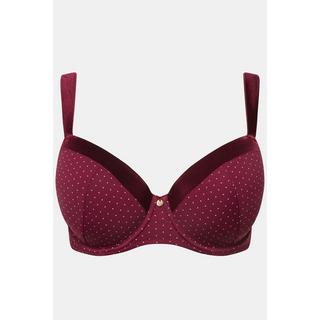 Ulla Popken Reggiseno con ferretto coppe morbide microfibra a pallini  