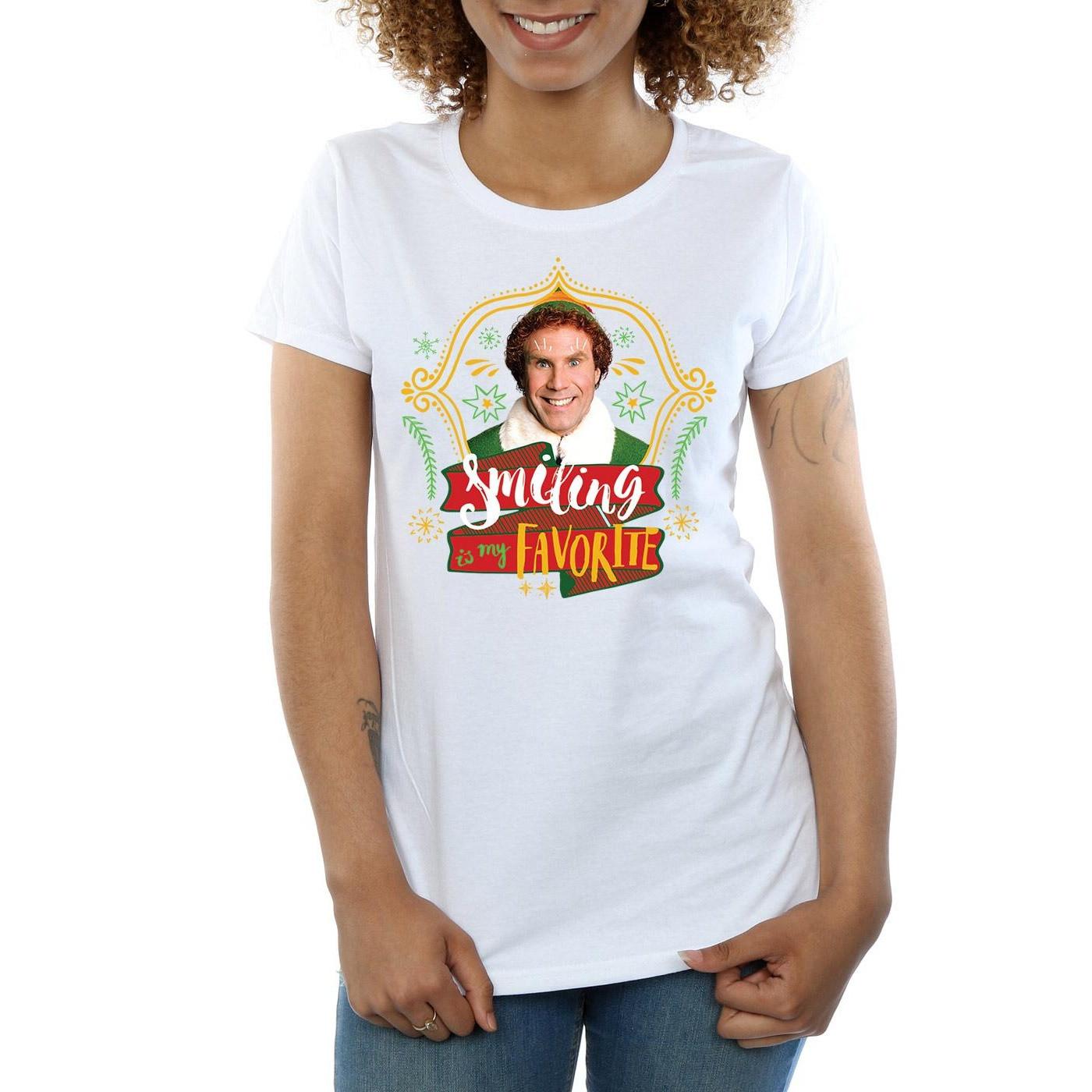 Elf Smiling Is My Favorite T-Shirt  