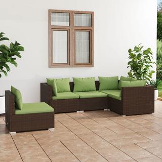 VidaXL set salotto da giardino Polirattan  