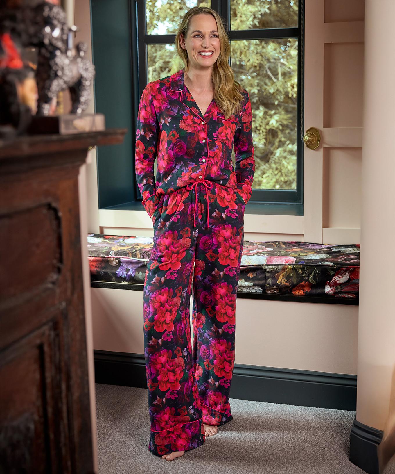 Joe Browns Pantalon de pyjama d'hiver à imprimé floral  