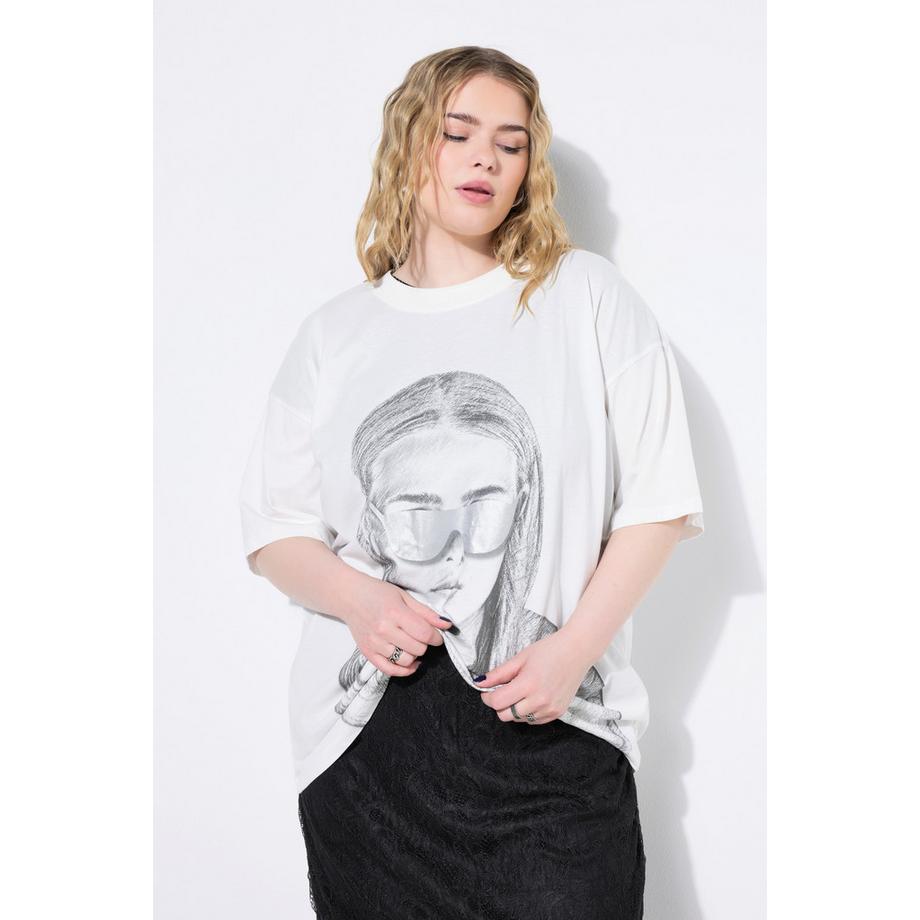 Studio Untold T-Shirt Oversize Stampa Testa di Donna  