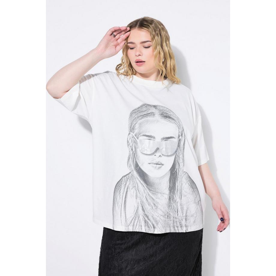 Studio Untold T-Shirt Oversize Stampa Testa di Donna  