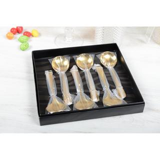 Aulica  CUILLERES A DESSERT DOREES - LOT DE 6 