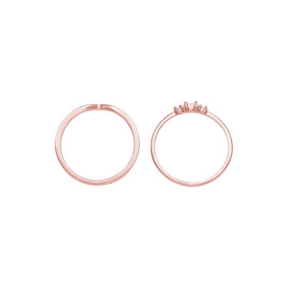 Elli  Ring 2Er Set Opal Zirkonia 