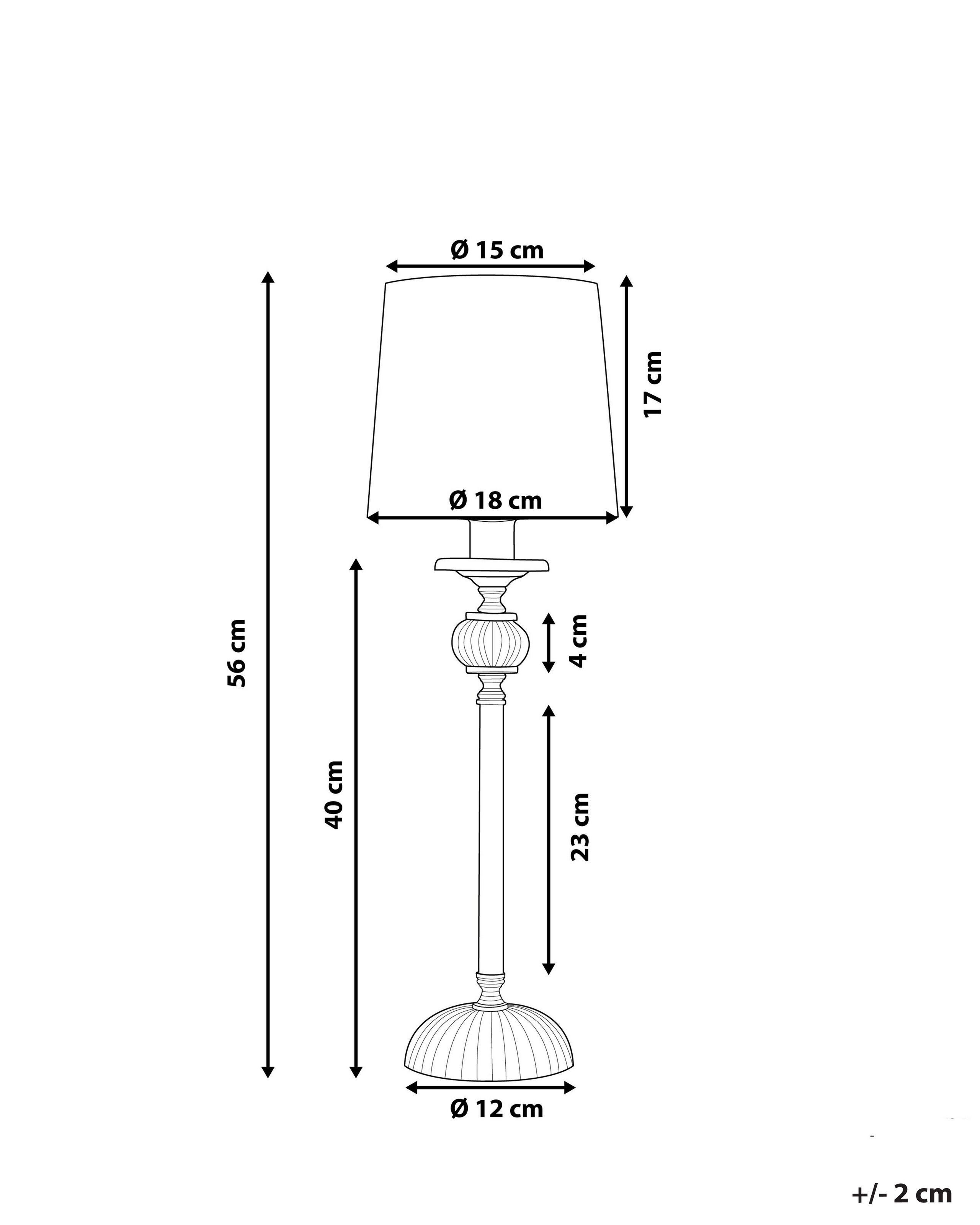 Beliani Lampe à poser en Métal Glamour KUBENA  