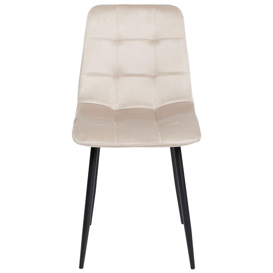 Beliani Lot de 4 chaises de salle à manger en Velours Moderne POWELL  