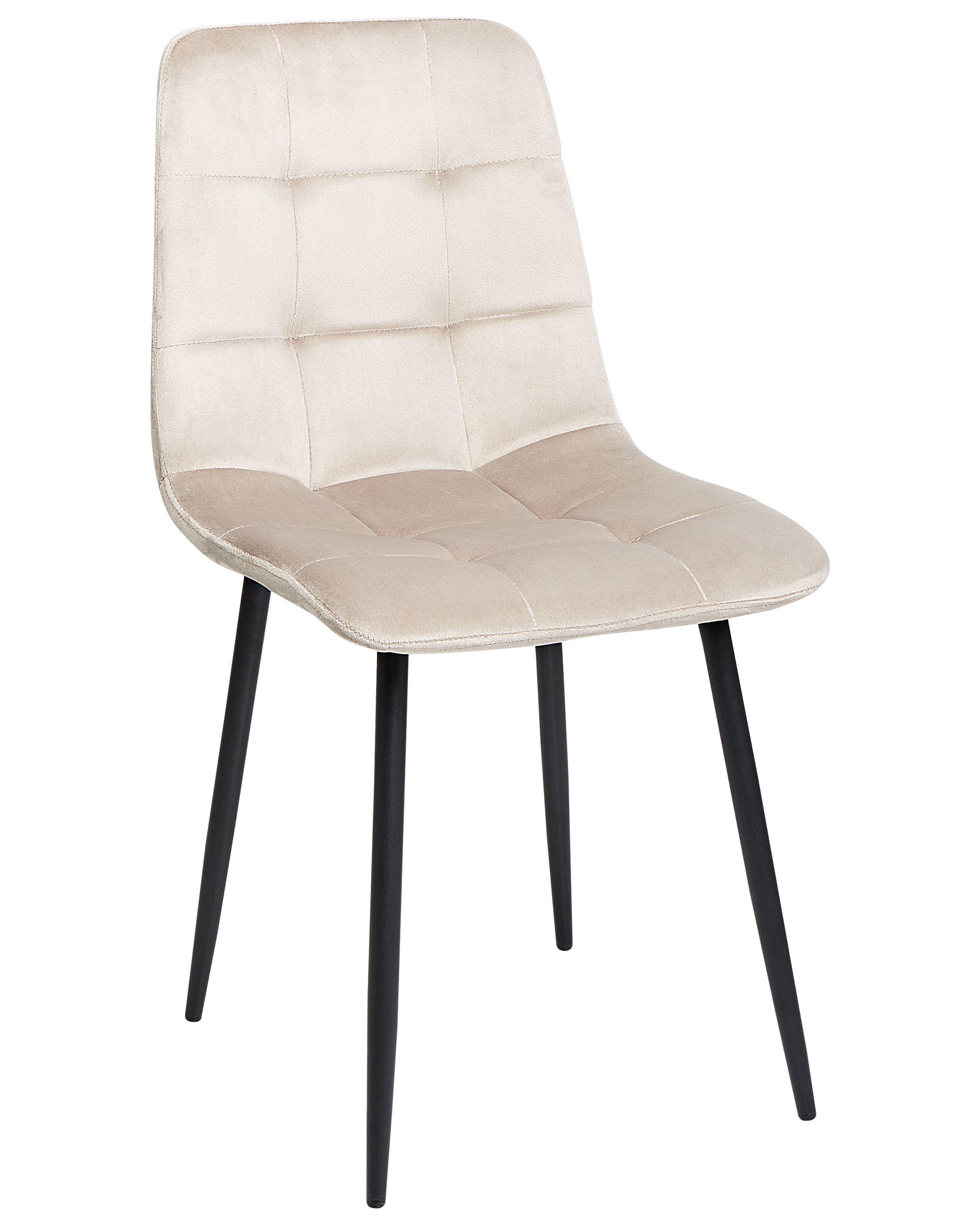 Beliani Lot de 4 chaises en Velours Moderne POWELL  