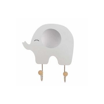 JABADABADO Garderobe Elefant R16044 grau 17x18cm