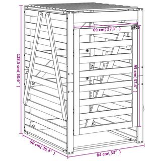 VidaXL Mülltonnenbox holz  