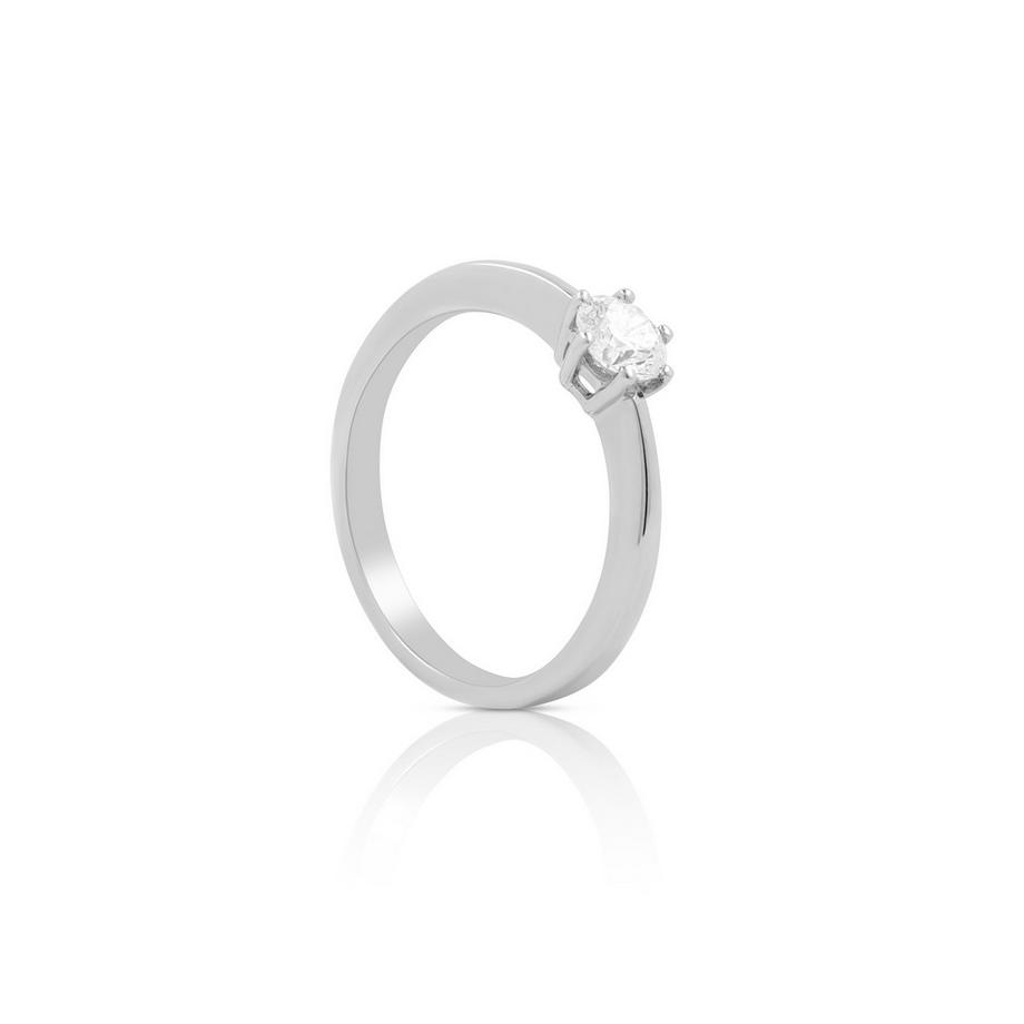 Bague Solitaire Diamant 0.40ct. or blanc 750