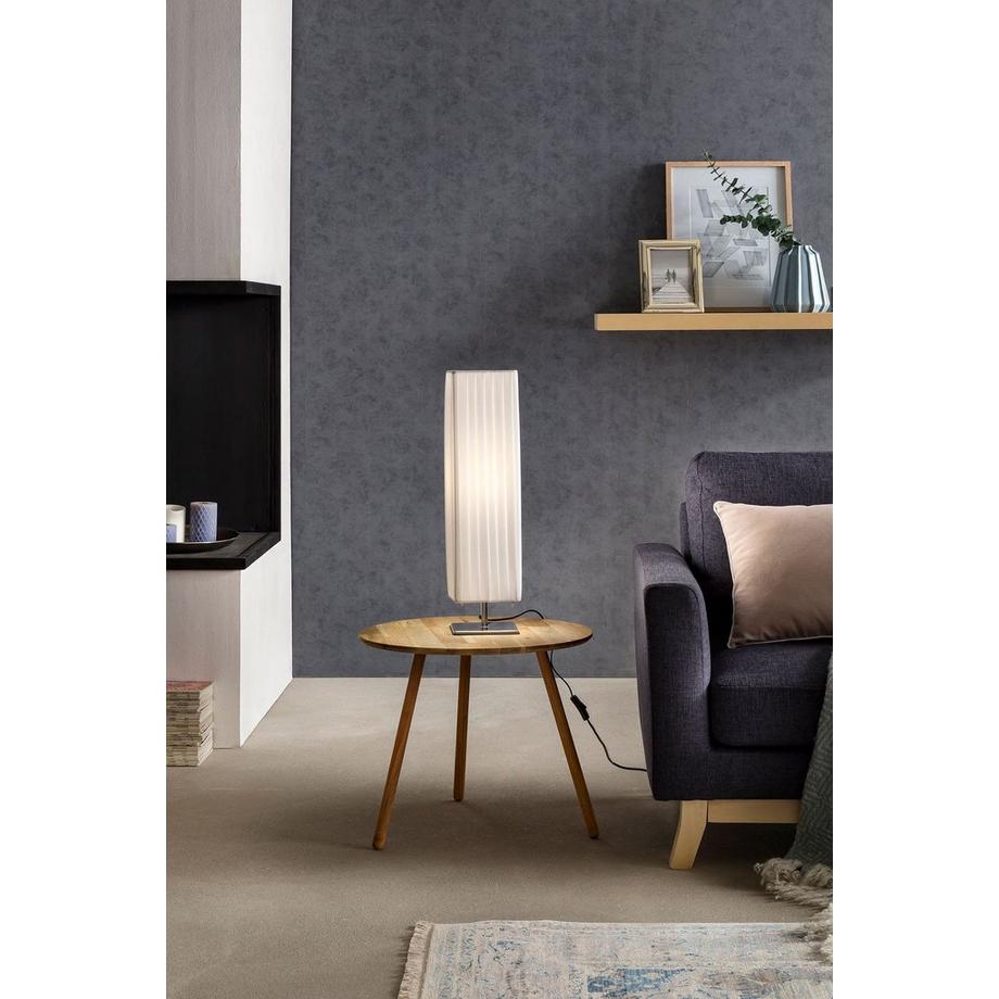 mutoni  Stehlampe 60cm eckig weiss chrom 