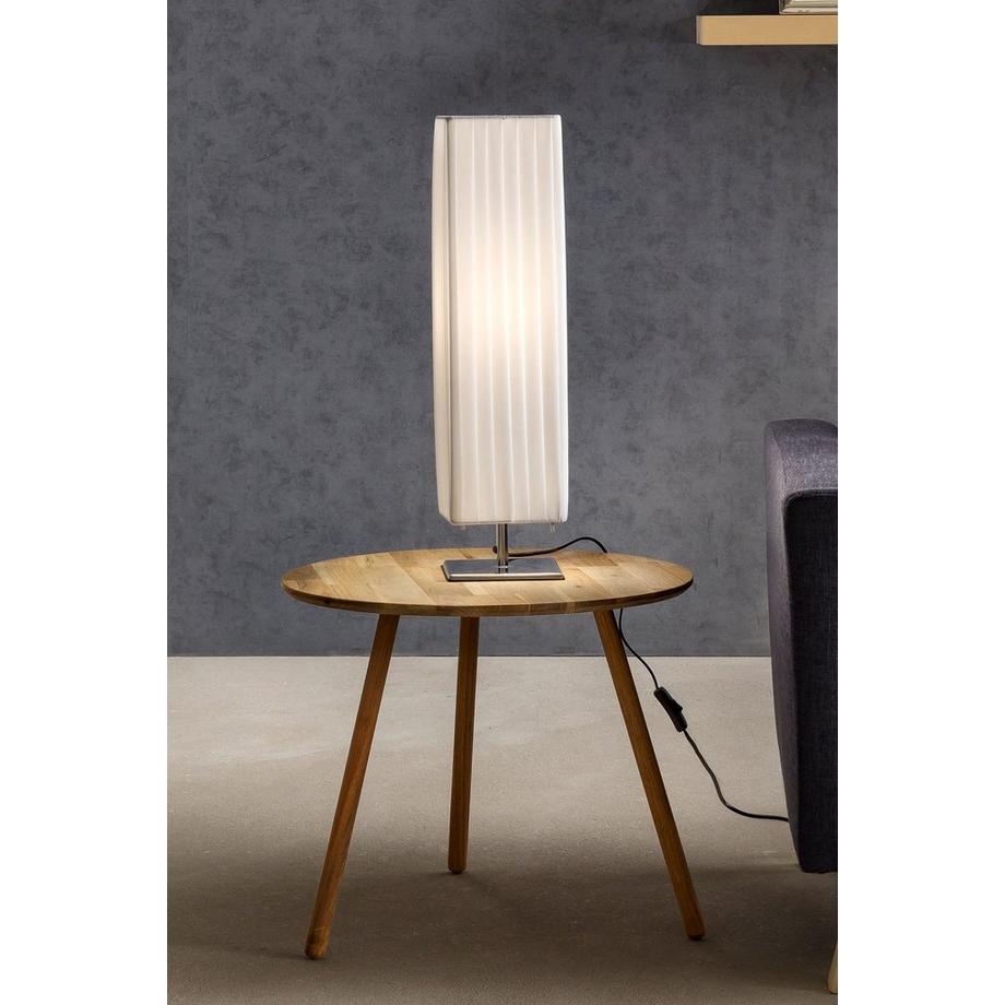 mutoni  Stehlampe 60cm eckig weiss chrom 