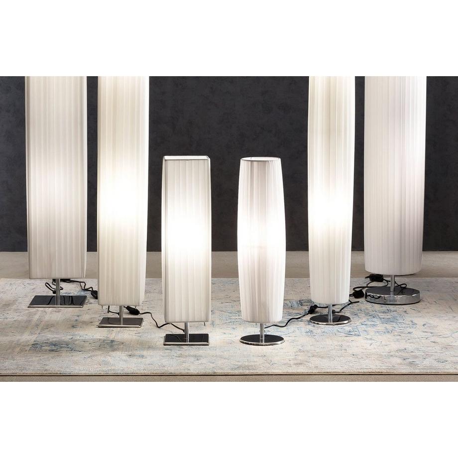 mutoni  Stehlampe 60cm eckig weiss chrom 
