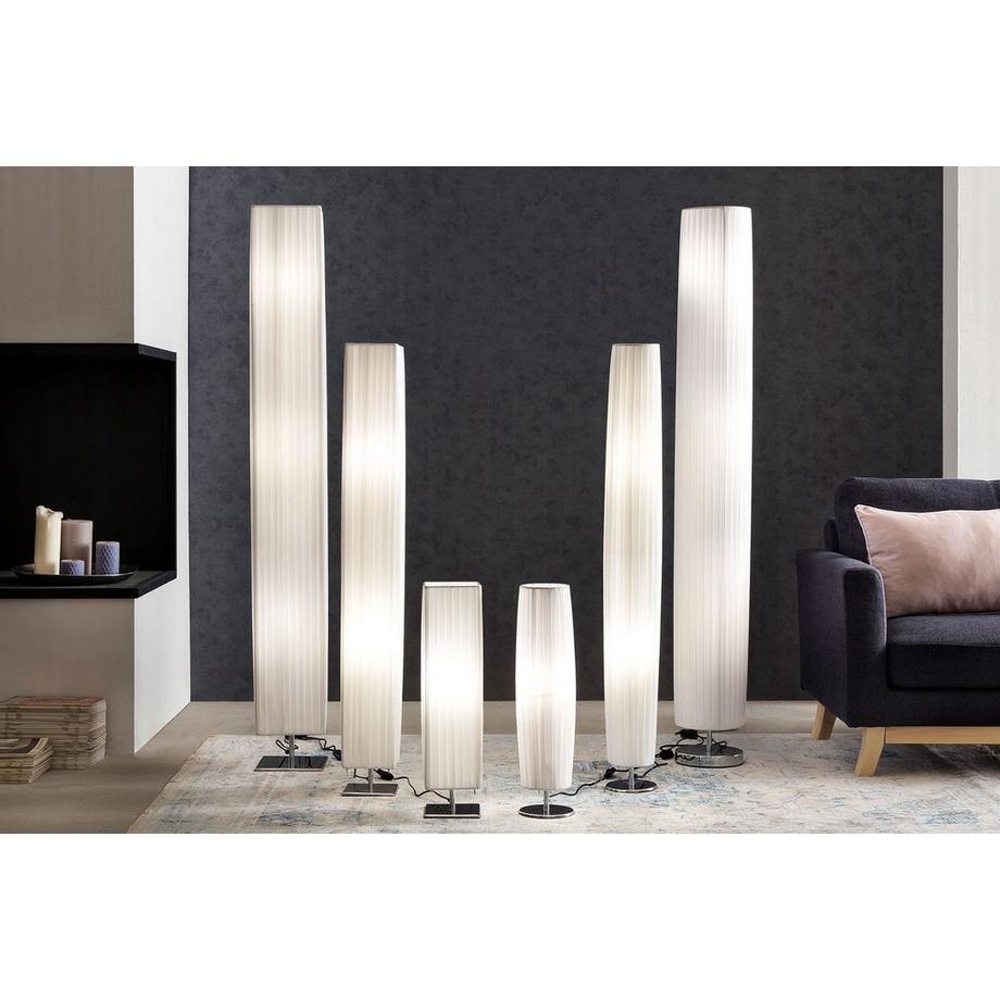 mutoni  Stehlampe 60cm eckig weiss chrom 