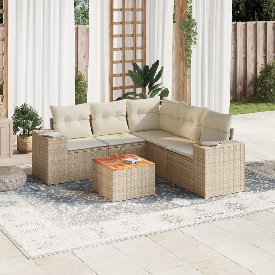 VidaXL set divano da giardino Polirattan  