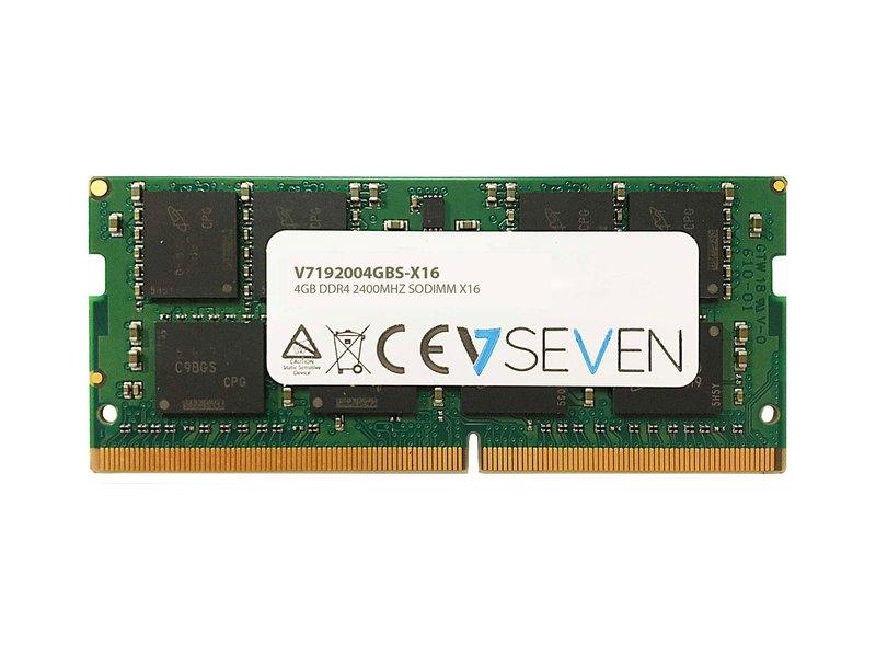 V7  4GB DDR4 PC4-19200 - 2400MHZ 1.2V SO DIMM X16 Modulo di Memoria per Laptop - 192004GBS-X16 