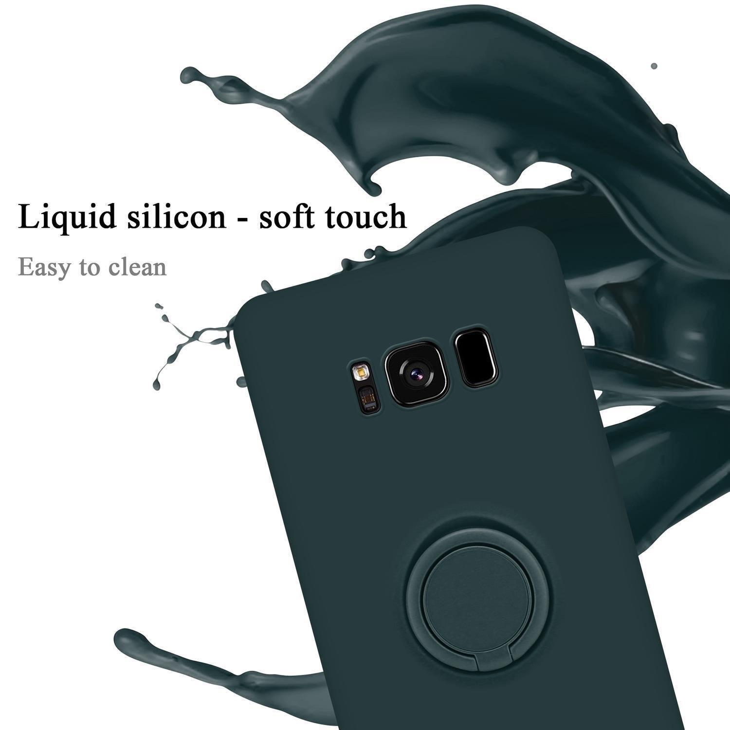 Cadorabo  Hülle für Samsung Galaxy S8 TPU Silikon mit Ring Liquid 