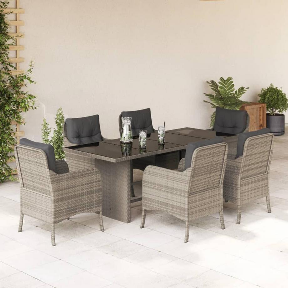 VidaXL set da pranzo da giardino Polirattan  