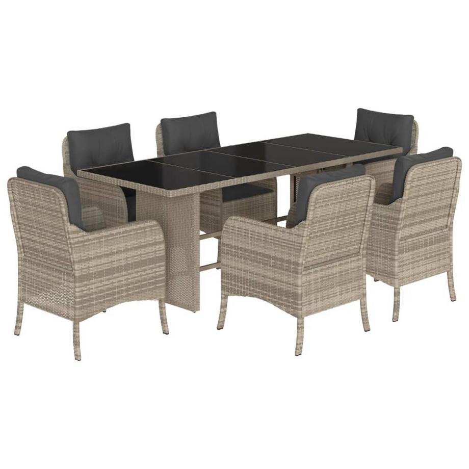 set da pranzo da giardino Polirattan