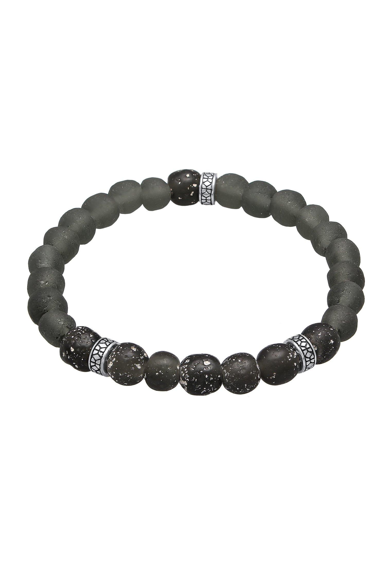 Kuzzoi Armband Recycelte Glas Perlen - Beads Silber | online MANOR acquistare Olive 925
