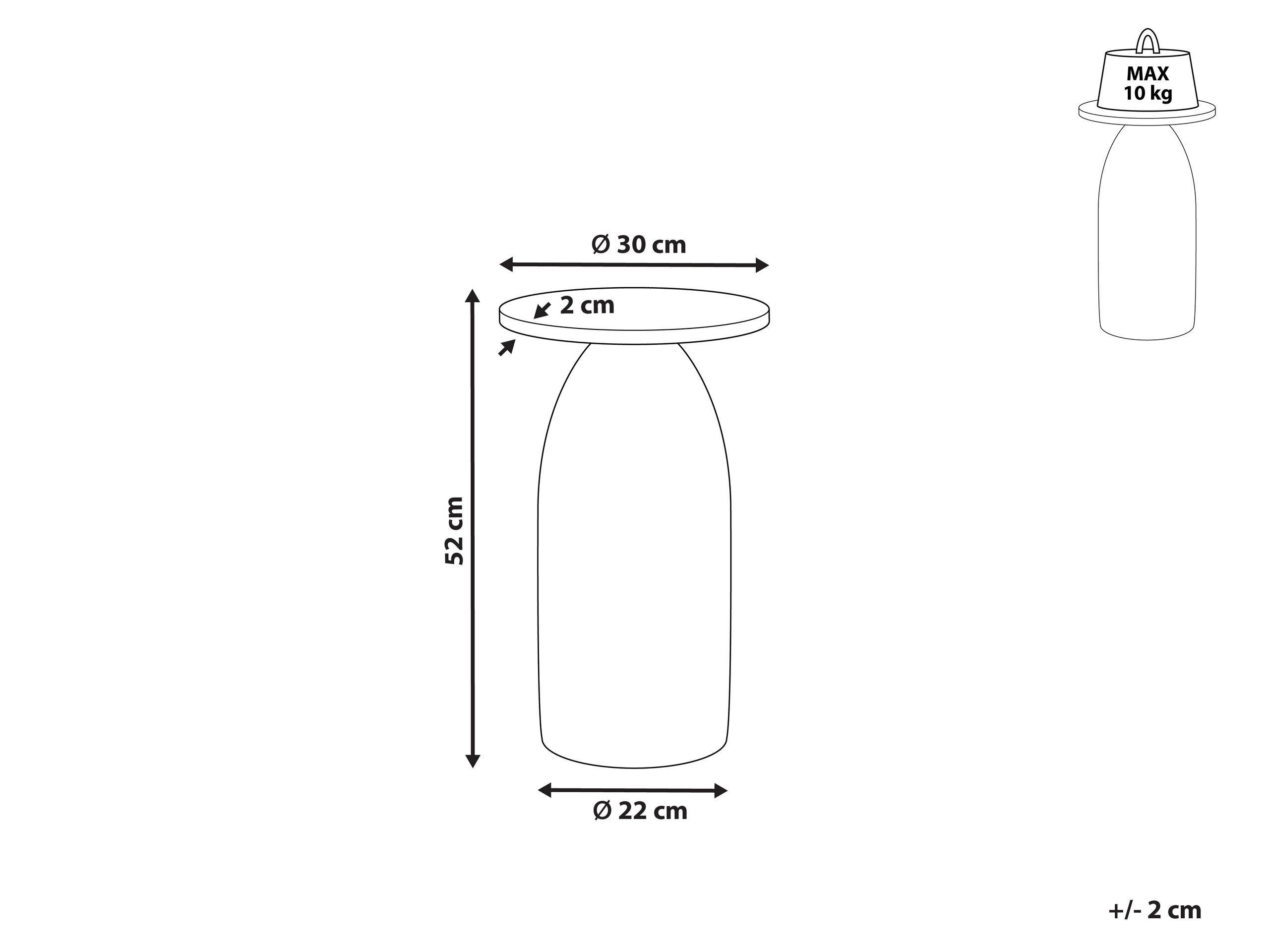 Beliani Table d'appoint en Manguier Moderne WAIHI  